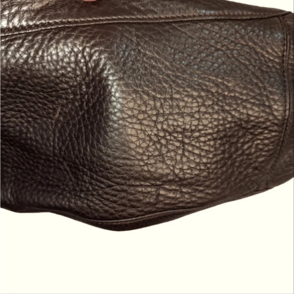 Cole Haan pebbled brown Leather Satchel